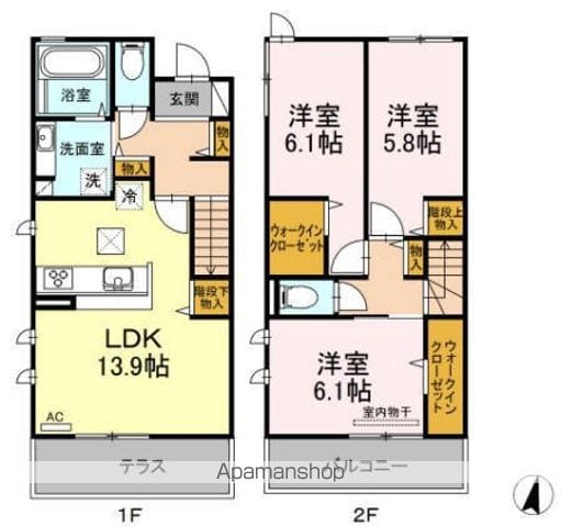 AVENIR COUR A棟の間取り写真
