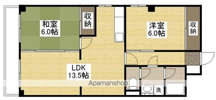 コーポ井口台[2LDK/62.72m2]の間取図