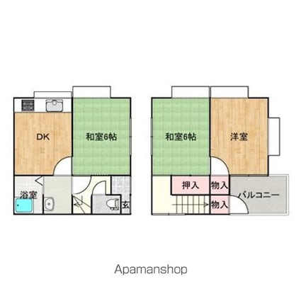 岩本アパート[3DK/71.53m2]の間取図