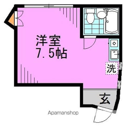 佐々木ビル[1R/16.1m2]の間取図