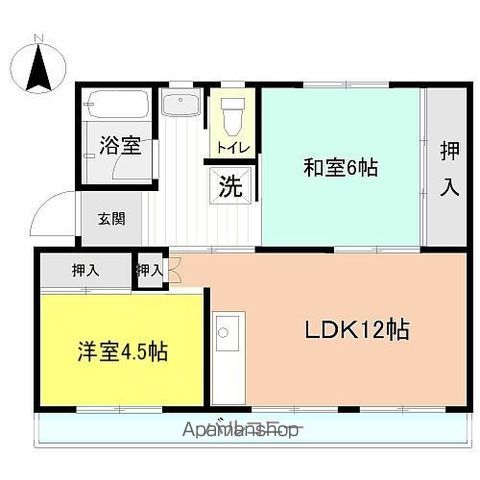 富岡ハイツIIの間取り写真