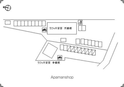 ラフィネ安芸　弐番館[2LDK/56.3m2]の配置図