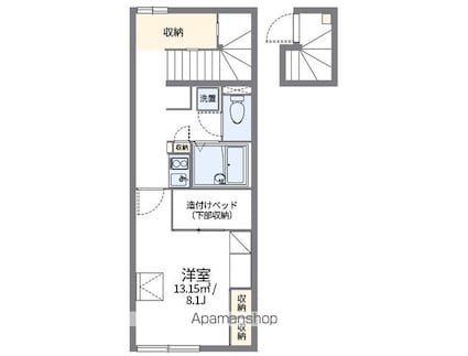 レオパレスエルスドワール[1K/28.02m2]の間取図