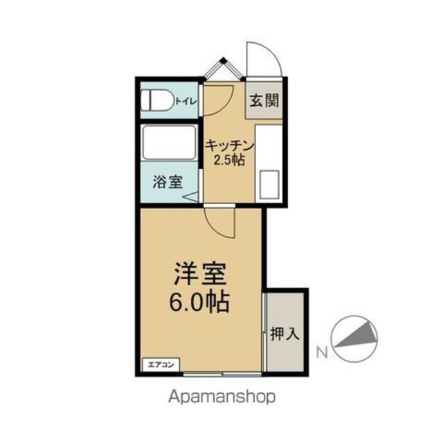 ｆｅｅｌ　ｆｉｎｅ　ＫＡＮＡＺＡＷＡ[1K/20.28m2]の間取図