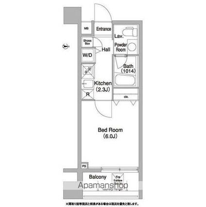 東京都墨田区本所２丁目[1K/20.88m2]の間取図