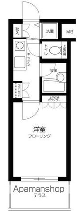菱和パレス駒沢大学[1K/19.44m2]の間取図