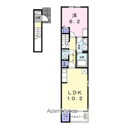 シャルマン吹上Ⅱ[1LDK/43.76m2]の間取図