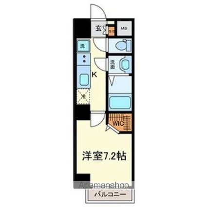 ａｘｉｓ　ｎａｇｏｙａ　ｓｗ[1K/26.1m2]の間取図