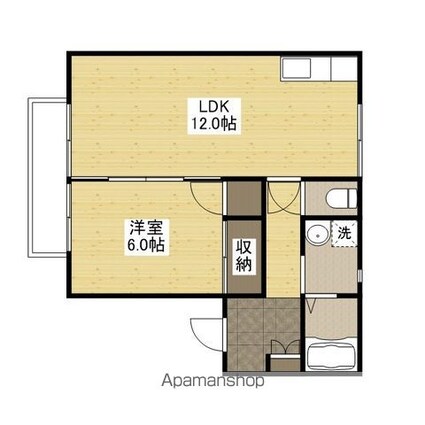 広島県広島市佐伯区三宅５丁目[1LDK/42.8m2]の間取図