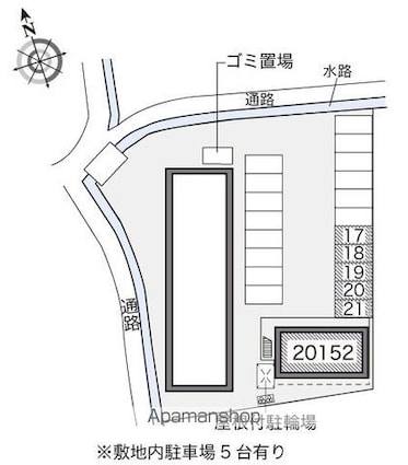 レオパレスシェルプレインⅡ[1K/23.18m2]の配置図