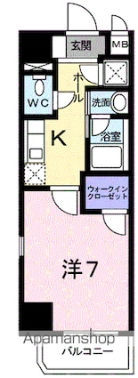 アルドール・Ｋ[1K/25.01m2]の間取図