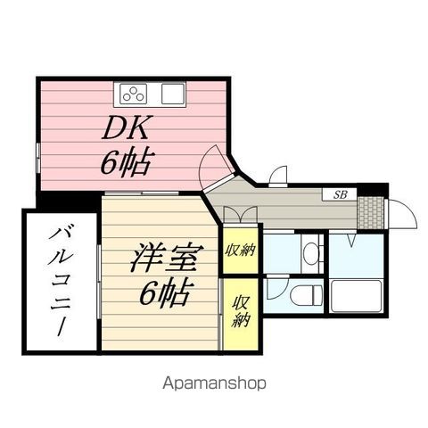 【福岡市中央区薬院のマンションの間取り】