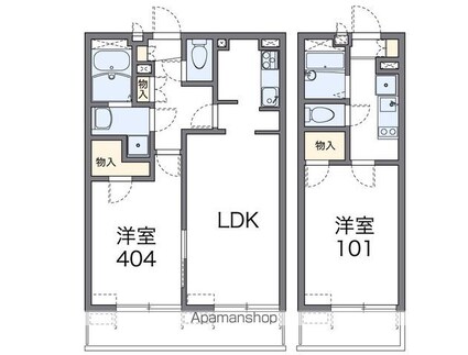 レオパレスベルファム[1K/20.81m2]の間取図
