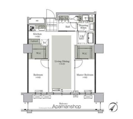 パークキューブ西ヶ原ステージ[2LDK/58.65m2]の間取図