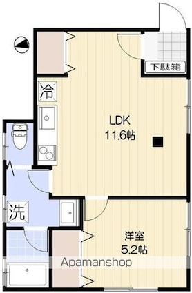 練馬区下石神井６丁目住宅[1LDK/38.51m2]の間取図