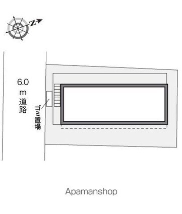 レオパレスプランドール高島[1K/19.87m2]の配置図