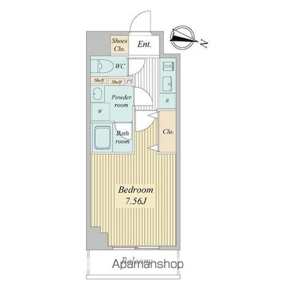 トゥールタ春日町[1K/25.18m2]の間取図