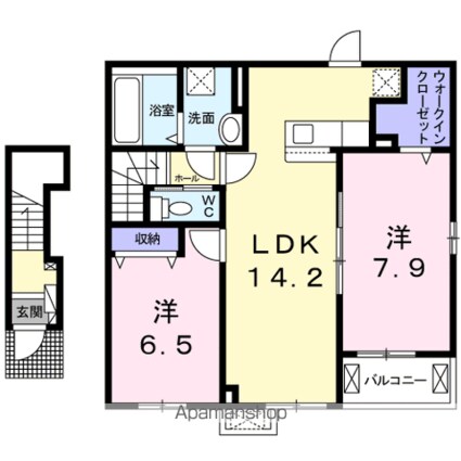 レイワ　コートⅠ[2LDK/67.18m2]の間取図