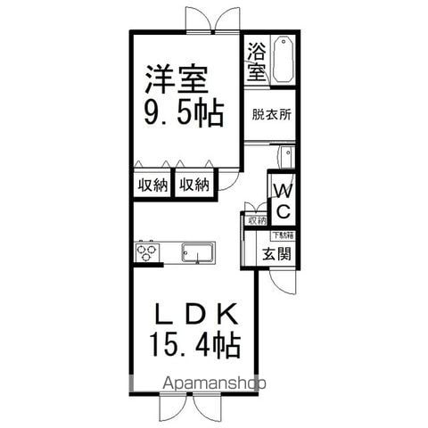 北見市 2階建 新築の間取り写真