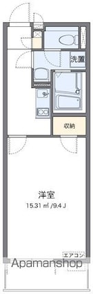 クレイノドミール青梅[1K/28.98m2]の間取図