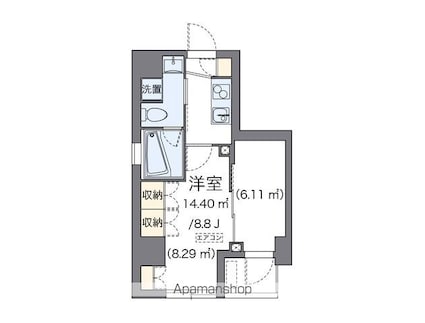ＬＯＶＩＥ銀座東[1K/26.99m2]の間取図