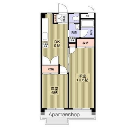 日香苑Ｉ[2DK/50.88m2]の間取図