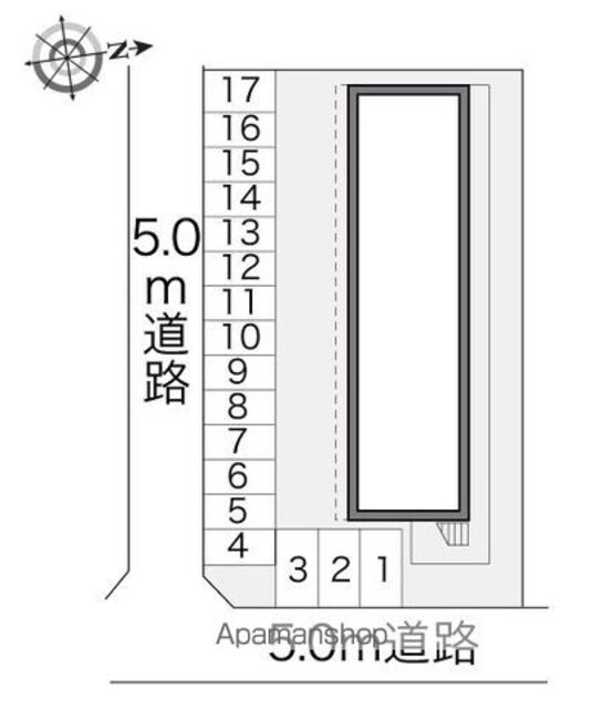レオパレスアゼリア[1K/23.18m2]の配置図