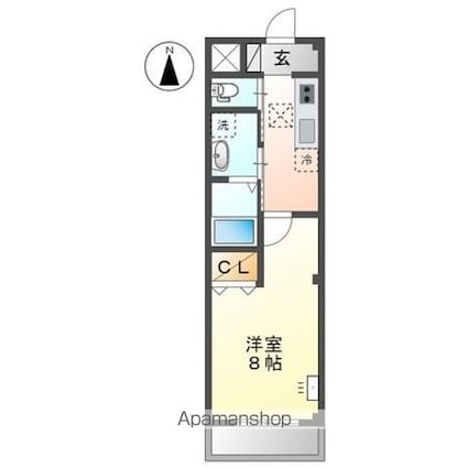 Ｌａ　Ｆｅｌｉｃｅ[1K/27.9m2]の間取図