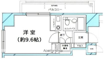 東京都江東区富岡２丁目[1R/24.17m2]の間取図