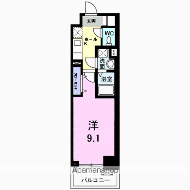 ＦＬレジデンス１[1K/30.11m2]の間取図