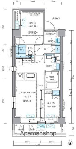 パークアクシス品川シーサイドの間取り写真