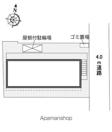 レオパレスＩＢＩＳ[1K/19.87m2]の配置図