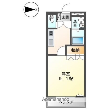 Ｗｈｉｔｅ　Ｌｉｌｙ[1K/30.96m2]の間取図