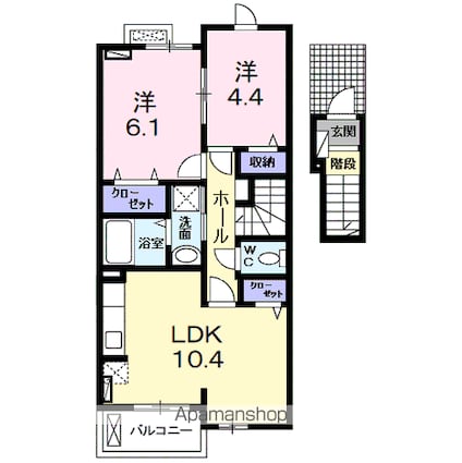 ファミーリャ　Ⅱ[2LDK/52.83m2]の間取図