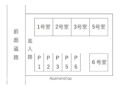 黒瀬長屋[3K/50.08m2]の配置図