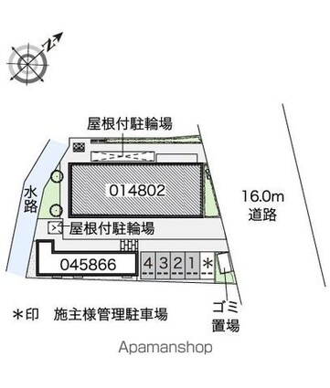 東京都調布市飛田給２丁目[1K/19.87m2]の配置図