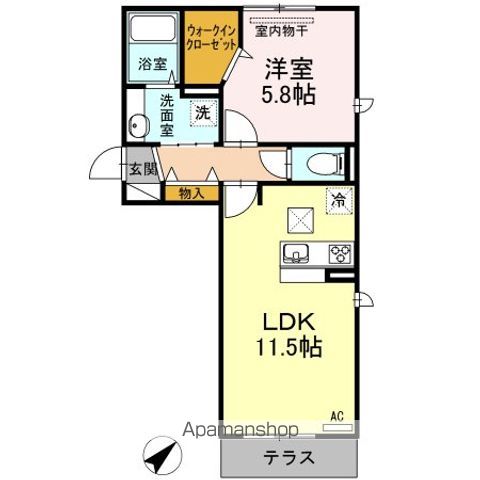 ＤーＲＯＯＭ博多南　弐番館の間取り