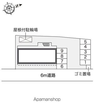 レオパレスナイアガラ[1K/23.18m2]の配置図