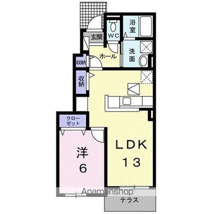 ナリッシュＬｅｅ　Ⅰ[1LDK/45.82m2]の間取図