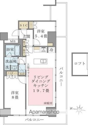 Ｂｒｉｌｌｉａ　ｉｓｔ　東雲キャナルコート[2LDK/69.92m2]の間取図