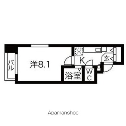 シティライフ田代[1K/24.18m2]の間取図