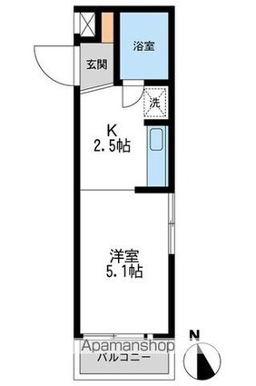 ジョイフル早稲田[1R/18.19m2]の間取図