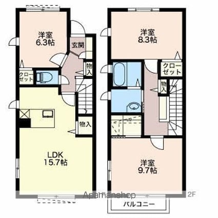 ＭＡＳＴＴＯＷＮ井川城[3LDK/98m2]の間取図