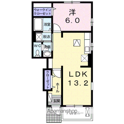 モンテ　グランデ　Ⅰ[1LDK/46.83m2]の間取図