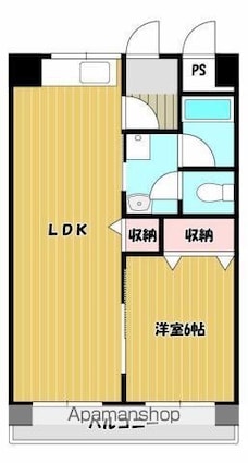 ラフェール高木[1LDK/46.75m2]の間取図