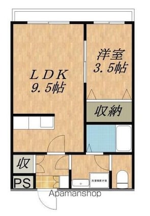 アビシニアン[1LDK/31.05m2]の間取図
