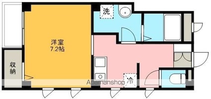 パレス仲市[1R/30.58m2]の間取図
