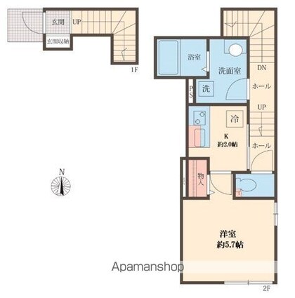 ハイエース[1K/30.01m2]の間取図