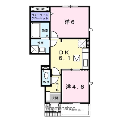 サン・ドエル[2DK/40.12m2]の間取図
