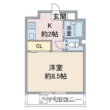Ｙｏｕｎｇ　Ｖｉｌｌａｇｅ２[1K/22.46m2]の間取図